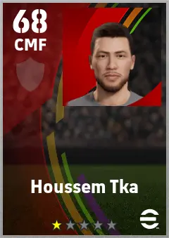 Houssem Tka eFootball 2026 player card — 68 OVR CMF