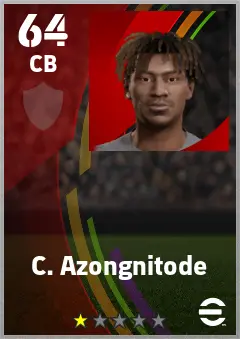 C. Azongnitode eFootball 2026 player card — 64 OVR CB