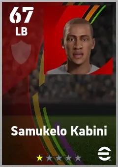 Samukelo Kabini eFootball 2026 player card — 67 OVR LB