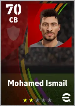 Mohamed Ismail eFootball 2026 player card — 70 OVR CB