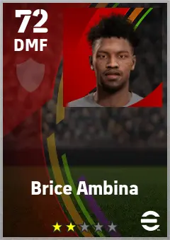 Brice Ambina eFootball 2026 player card — 72 OVR DMF