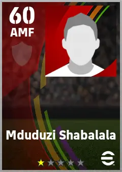 Mduduzi Shabalala eFootball 2026 player card — 60 OVR AMF
