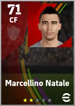 Marcellino Natale eFootball 2026 player card — 71 OVR CF
