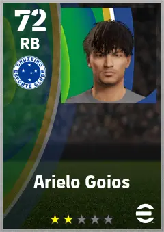 Arielo Goios eFootball 2026 player card — 72 OVR RB