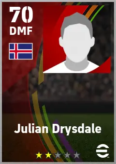 Julian Drysdale eFootball 2026 player card — 70 OVR DMF