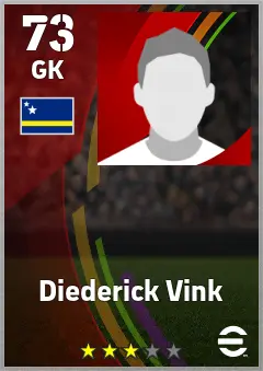 Diederick Vink eFootball 2026 player card — 73 OVR GK