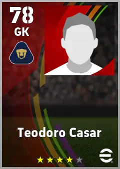 Teodoro Casar eFootball 2026 player card — 78 OVR GK