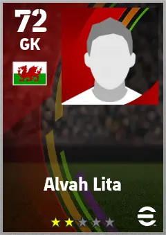 Alvah Lita eFootball 2026 player card — 72 OVR GK