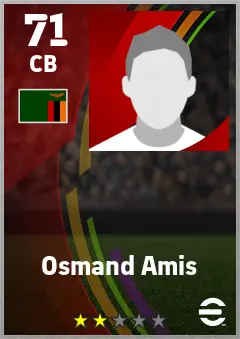 Osmand Amis eFootball 2026 player card — 71 OVR CB