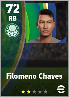 Filomeno Chaves eFootball 2026 player card — 72 OVR RB