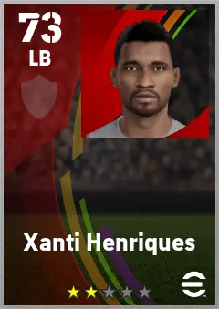 Xanti Henriques eFootball 2026 player card — 73 OVR LB