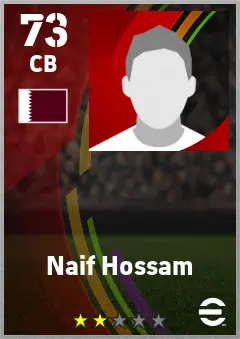 Naif Hossam eFootball 2026 player card — 73 OVR CB