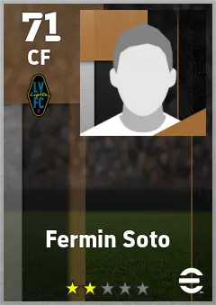 Fermin Soto eFootball 2026 player card — 71 OVR CF
