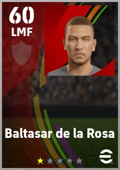 Baltasar de la Rosa eFootball 2026 player card — 60 OVR LMF