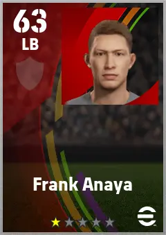 Frank Anaya eFootball 2026 player card — 63 OVR LB