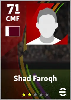 Shad Faroqh eFootball 2026 player card — 71 OVR CMF