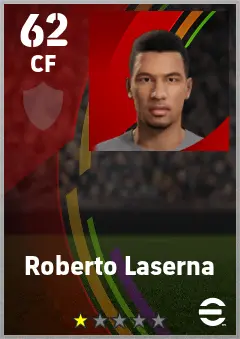 Roberto Laserna eFootball 2026 player card — 62 OVR CF