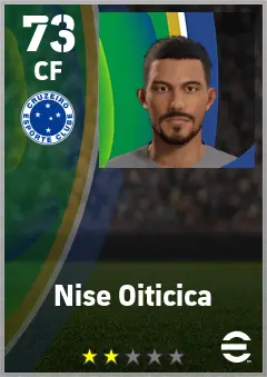 Nise Oiticica eFootball 2026 player card — 73 OVR CF