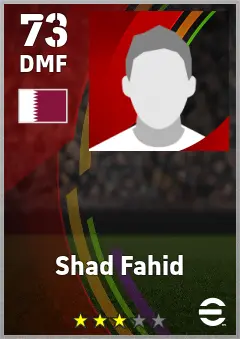Shad Fahid eFootball 2026 player card — 73 OVR DMF