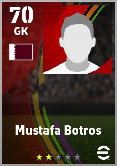 Mustafa Botros eFootball 2026 player card — 70 OVR GK