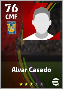 Alvar Casado eFootball 2026 player card — 76 OVR CMF