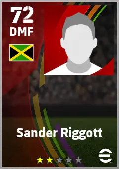 Sander Riggott eFootball 2026 player card — 72 OVR DMF
