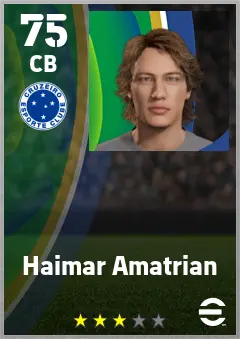 Haimar Amatrian eFootball 2026 player card — 75 OVR CB