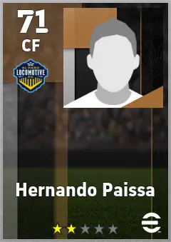 Hernando Paissa eFootball 2026 player card — 71 OVR CF