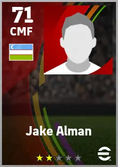 Jake Alman eFootball 2026 player card — 71 OVR CMF