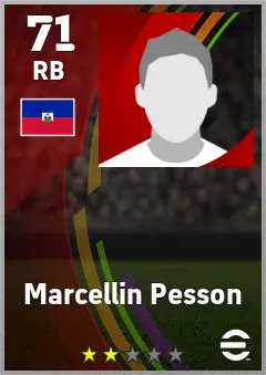 Marcellin Pesson eFootball 2026 player card — 71 OVR RB