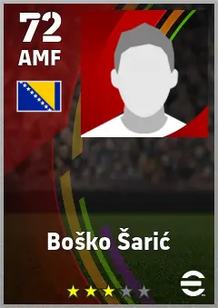 Bosko Saric eFootball 2026 player card — 73 OVR AMF