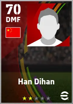 Han Dihan eFootball 2026 player card — 70 OVR DMF