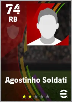 Agostinho Soldati eFootball 2026 player card — 74 OVR RB