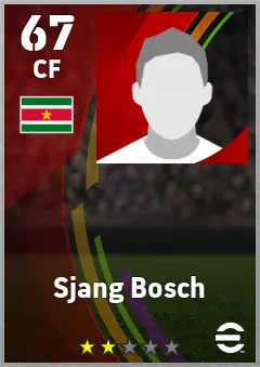 Sjang Bosch eFootball 2026 player card — 67 OVR CF