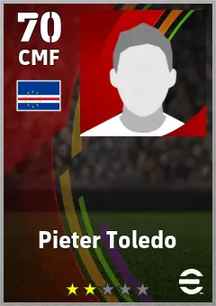 Pieter Toledo eFootball 2026 player card — 70 OVR CMF