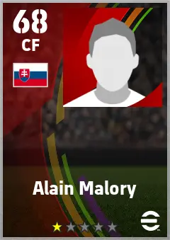 Alain Malory eFootball 2026 player card — 68 OVR CF