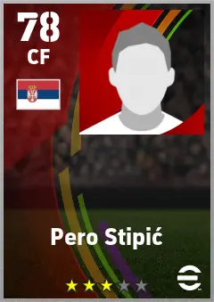Pero Stipic eFootball 2026 player card — 78 OVR CF
