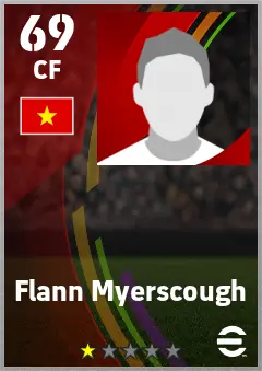 Flann Myerscough eFootball 2026 player card — 69 OVR CF