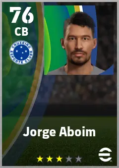 Jorge Aboim eFootball 2026 player card — 76 OVR CB