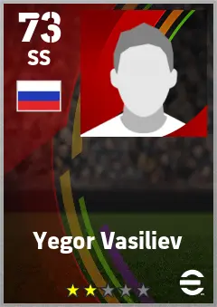 Yegor Vasiliev eFootball 2026 player card — 73 OVR SS