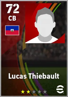 Lucas Thiebault eFootball 2026 player card — 72 OVR CB