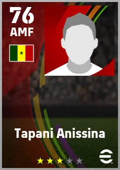 Tapani Anissina eFootball 2026 player card — 76 OVR AMF