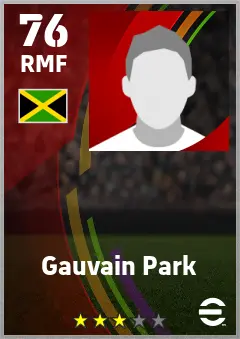 Gauvain Park eFootball 2026 player card — 76 OVR RMF