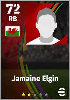 Jamaine Elgin eFootball 2026 player card — 72 OVR RB