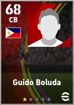 Guido Boluda eFootball 2026 player card — 68 OVR CB