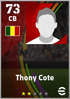 Thony Cote eFootball 2026 player card — 73 OVR CB
