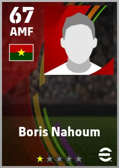 Boris Nahoum eFootball 2026 player card — 67 OVR AMF