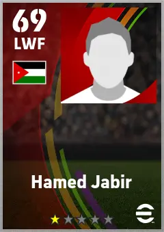 Hamed Jabir eFootball 2026 player card — 69 OVR LWF
