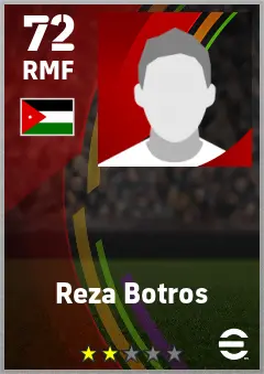 Reza Botros eFootball 2026 player card — 72 OVR RMF