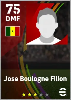 Jose Boulogne Fillon eFootball 2026 player card — 75 OVR DMF